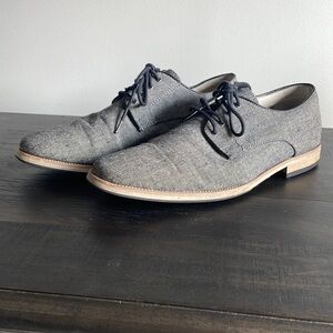 GIORGIO Brutini Men’s Vick Tweed Black Fabric Gray Dress Shoes 9 Casual
